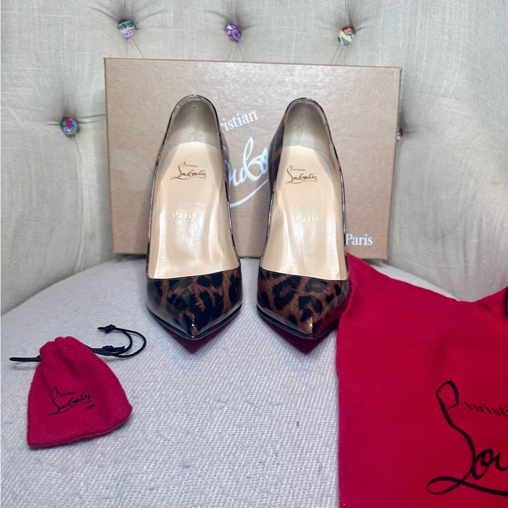 Christian Louboutin Brown Leopard Heels - Picture 2 of 7